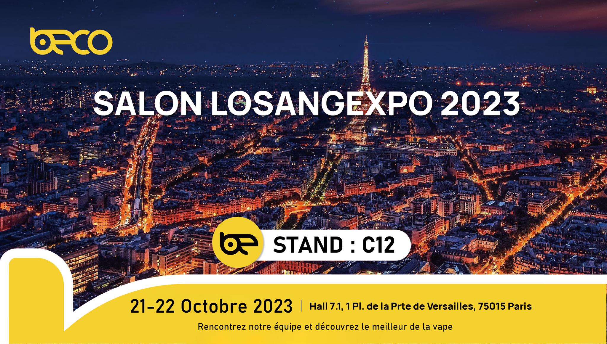 BecoVape vous invite à visiter le Salon Losangexpo Paris en octobre 2023